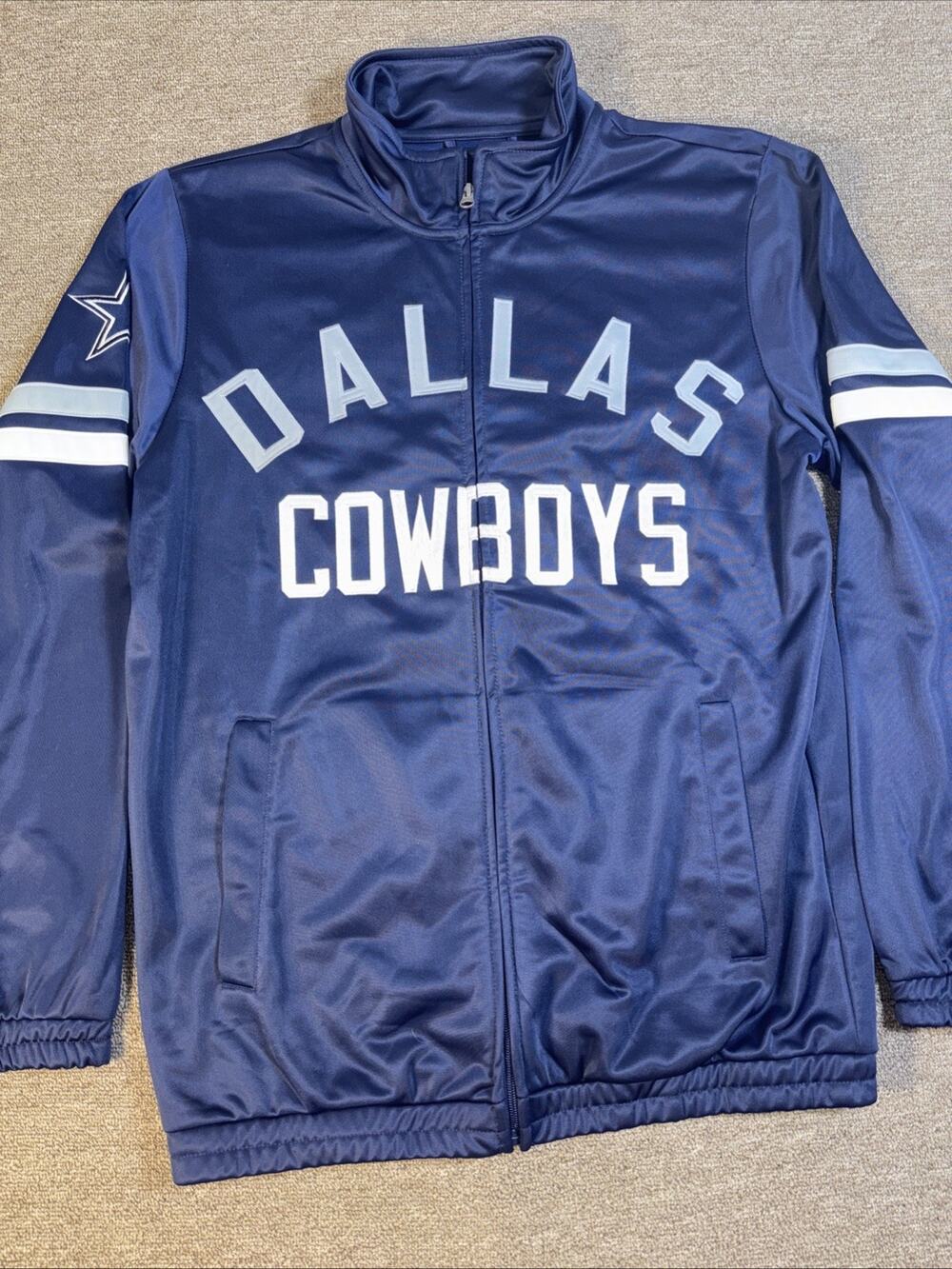 Dallas Cowboys Full Zip Track Jacket Medium